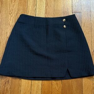 Zara Black Quilted Mini Skirt